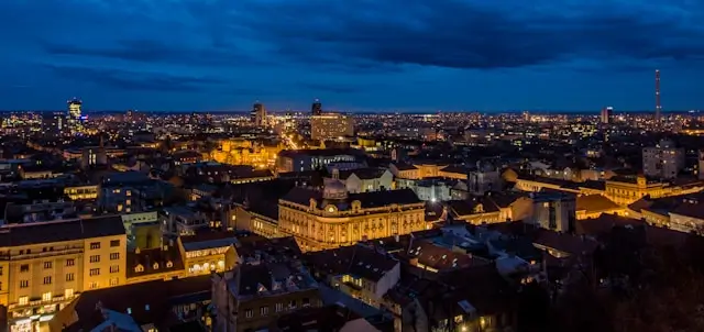 Zagreb at night