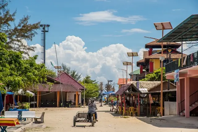 Village dans les îles Perhentian.