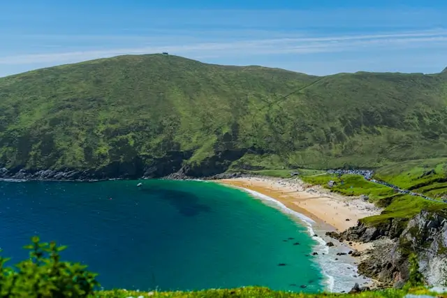 View of Keem Beach at Keem Bay.