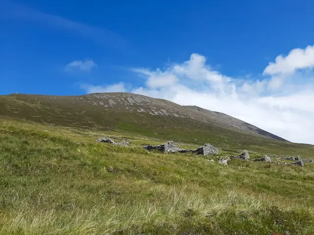 View of The Deserted Village, with its stone cottages.