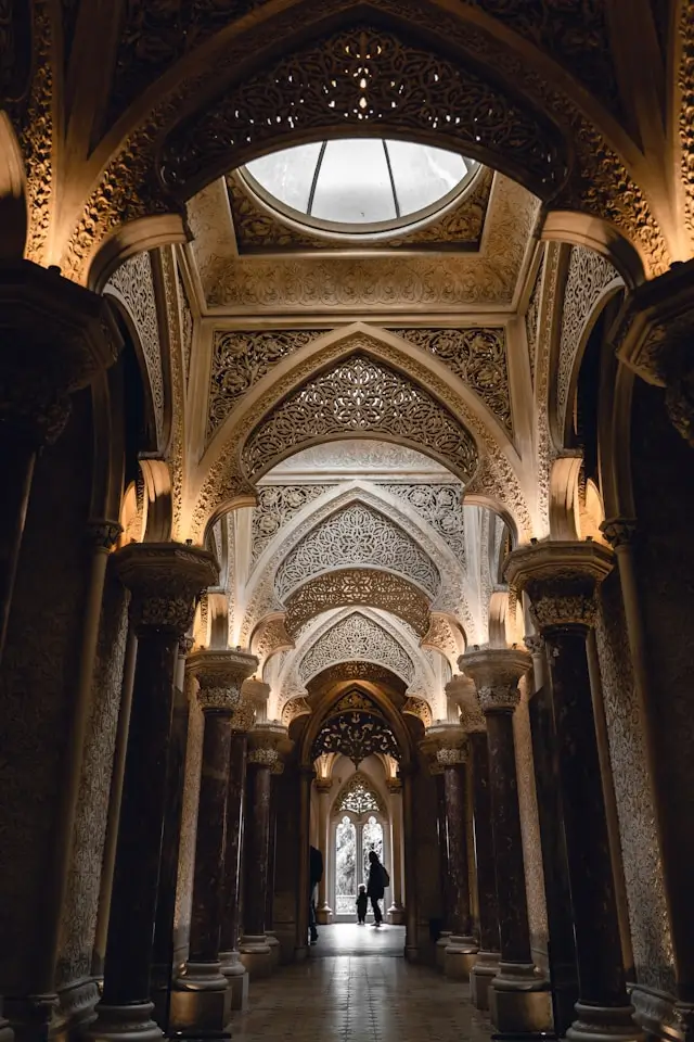 The impressive interior of the Monserrate Palace.