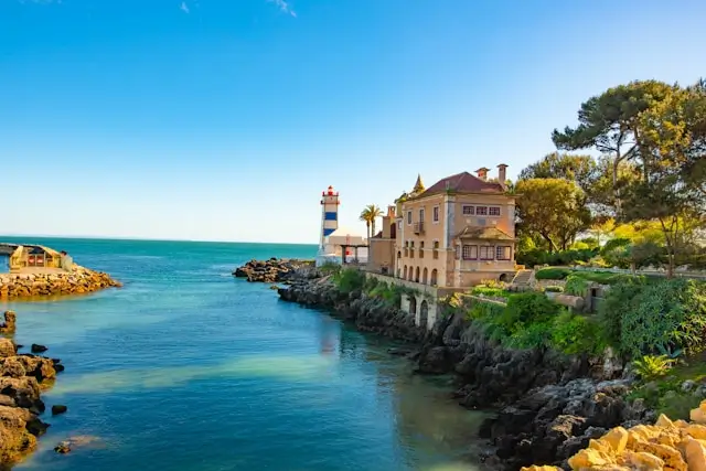 View of Cascais by the sea.