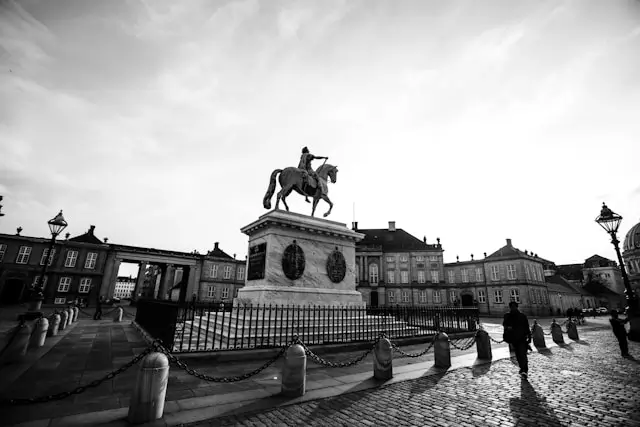 Horse statue in Amalienborg Palace.