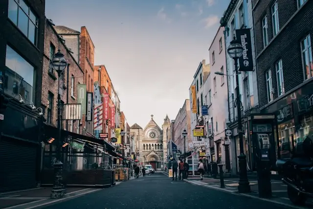 Anne Street in Dublin, a must-see on any road trip in Ireland.