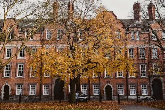 Trinity college in autumn.