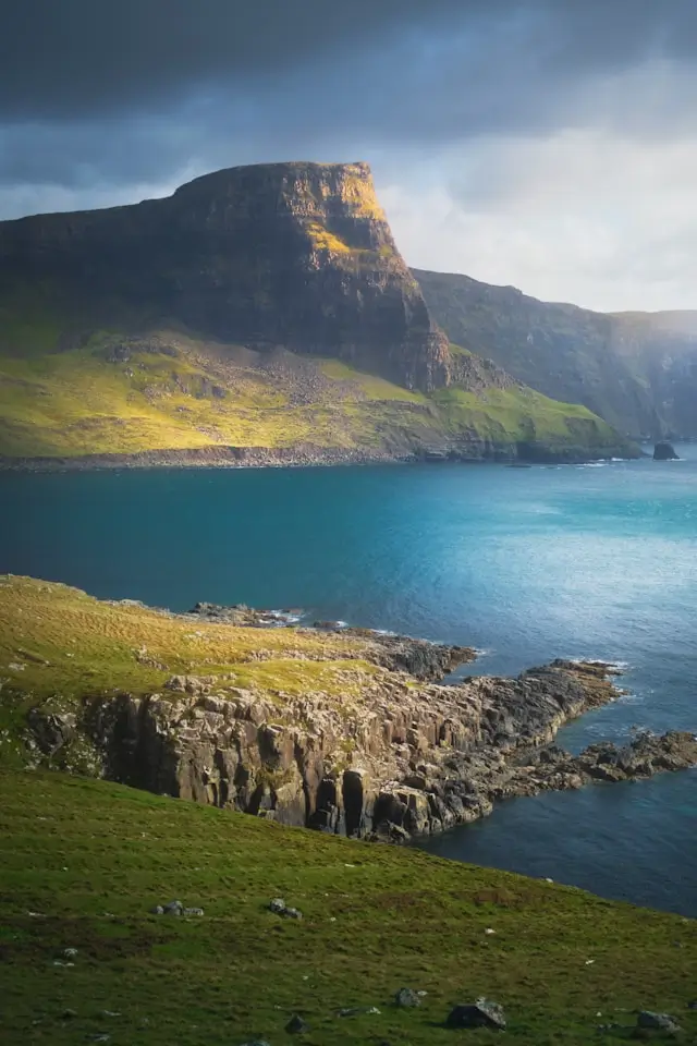 The towering cliffs of Waterstein Head on the Isle of Skye.