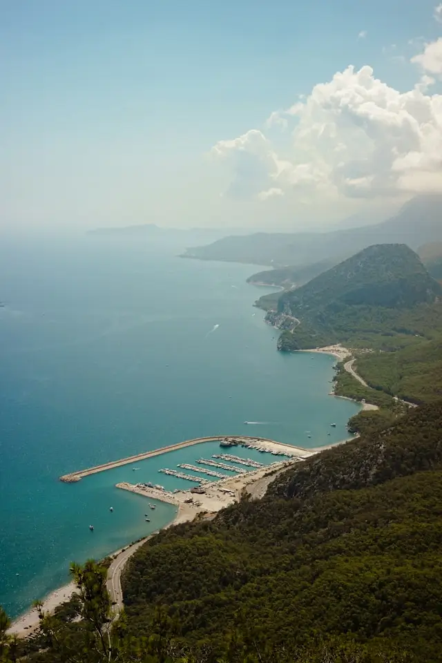 View of the Mediterranean Sea from the Tunektepe Teleferik.